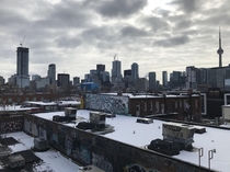 Toronto from the top of a Kensington market parking garage