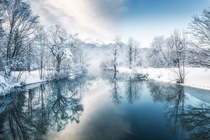 Winter in Bavaria Germany Lake Kochelsee  IG konstantinkraemer