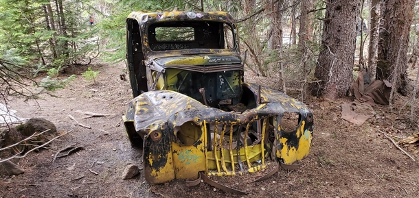  Discovered an old truck riddled with bullet holes in the woods of Colorado today