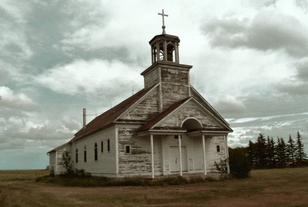  Early th century abandoned church in Saskatchewan Canada