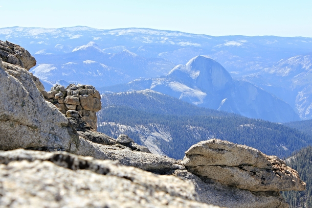  feet above Half Dome is towering Mount Hoffman providing a  degree panoramic view of Yosemite and the Sierra Nevada range 