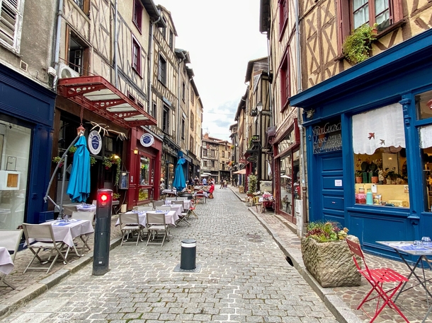  France - Limoges - District of the butchers shop at the beginning of the rue de la boucherie