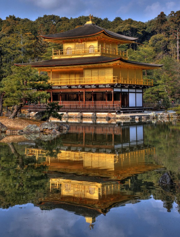  Kinkakuji or Golden Pavillion In Kyoto Japan