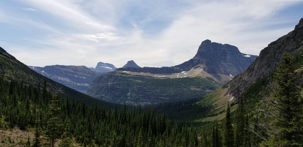  Mt Wilbur as seen from Ptarmigan Lake trail in Glacier National Park