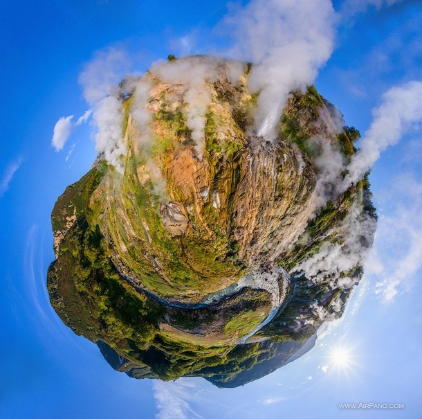  Panorama view of the Valley of Geysers Kamchatka Russia Photo by Dmitry Moiseenko and Stanislav Sedov 