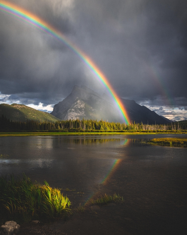  Rainbow Over Mount Rundle - Banff National Park Alberta zane__olson x