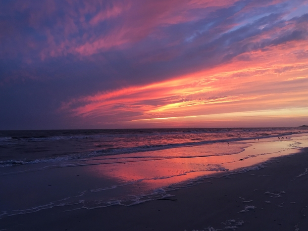  sunset last night on Ft Myers Beach x