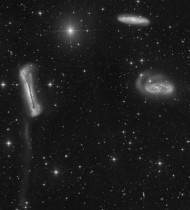  We captured Leo Triplet galaxies in hrs from Dark skies OC we also managed to get the tidal stream in NGC  
