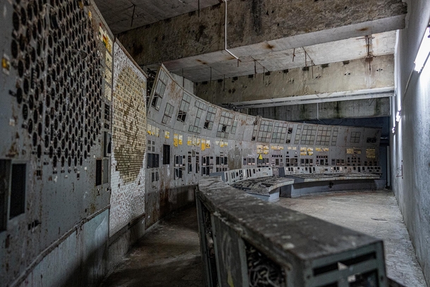  years ago on April  The reactor  of the Chernobyl powerplant exploded Here is its control room inside the protective shelter OCMarch 