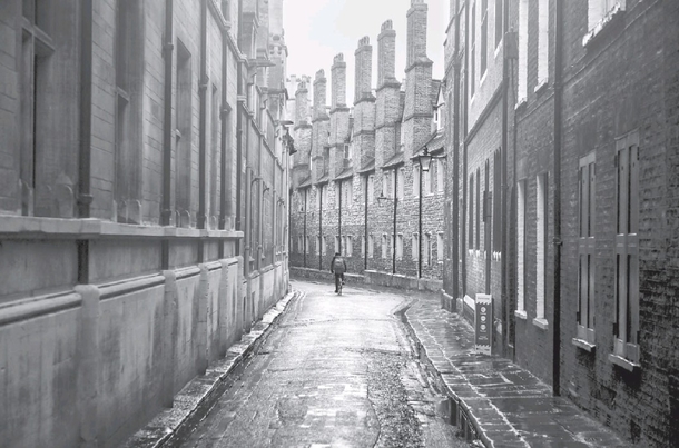 A back street behind the University of Cambridge UK Image - Mary Turner