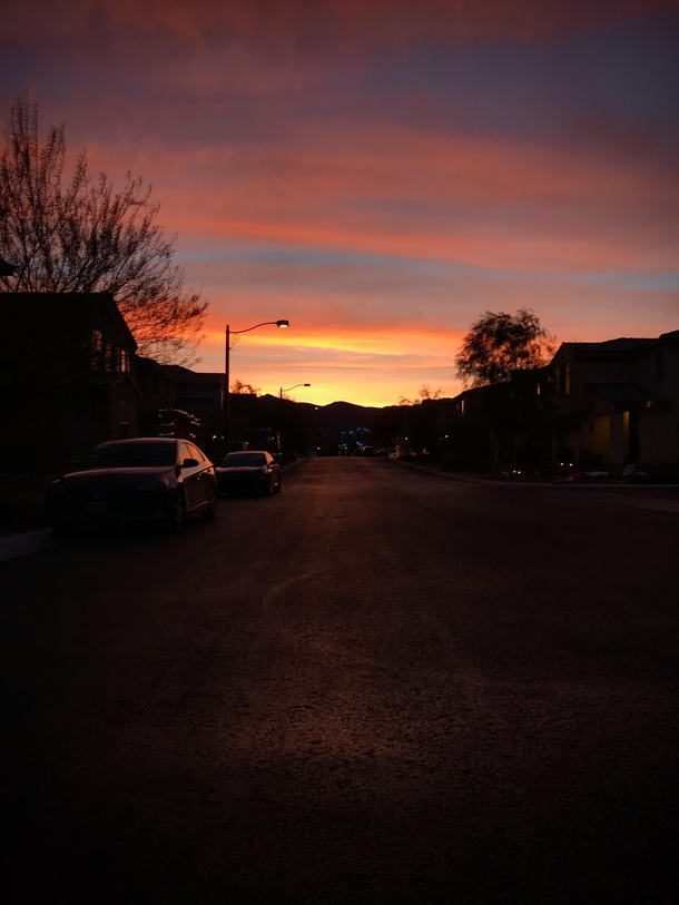 A beautiful sunset in North LasVegas Nevada