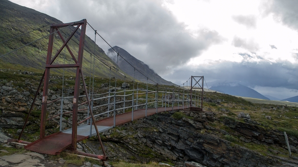 A bridge I walked across while hiking in North Sweden 