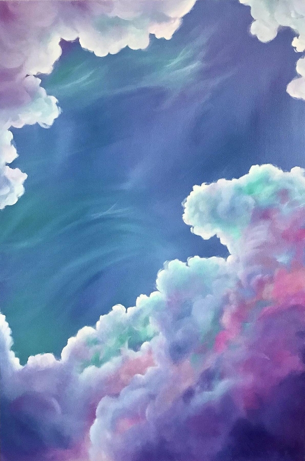A cloudscape in oils  thought you would all enjoy it 