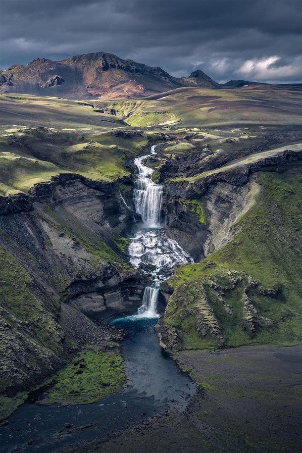 A Double Waterfall in Iceland  IG holysht