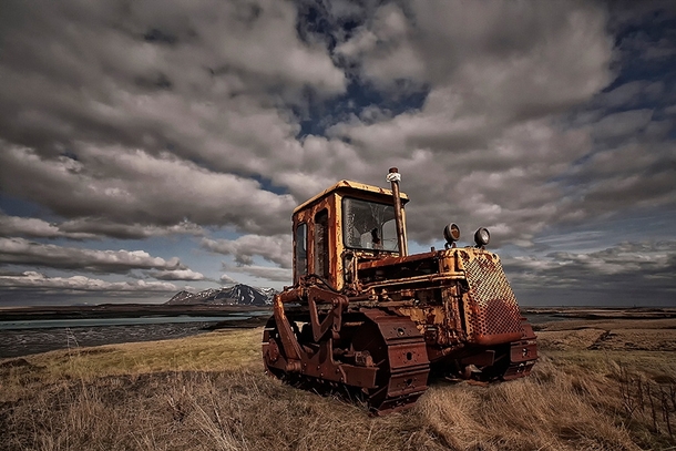 A dozer that has seen better days abandoned in Iceland  by orsteinn H Ingibergsson