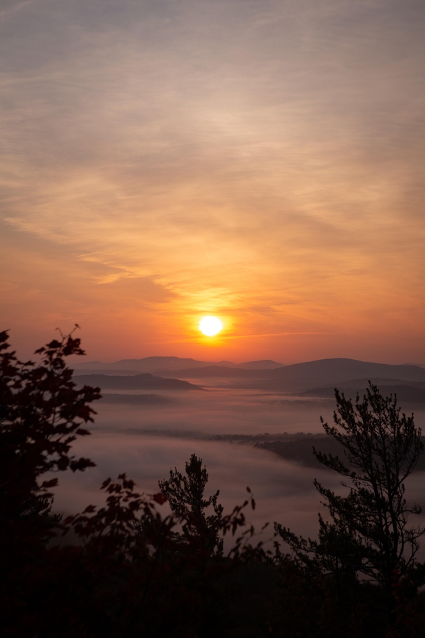 A foggy sunrise hike in the Adirondacks NY 