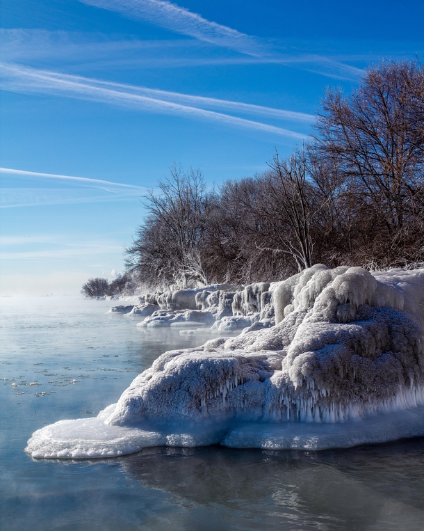 A Frozen Bay in Milwaukee Wisconsin 