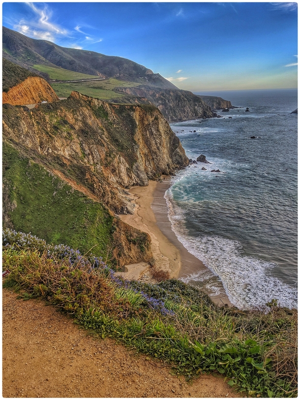 A gorgeous view just off The Bixby Bridge in Monterey CA 