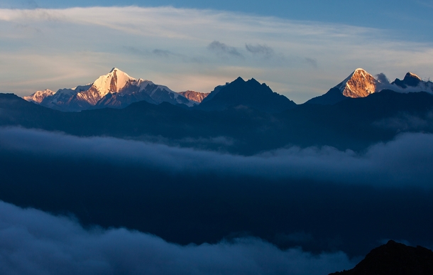 A morning over Mt Nanda Kot Uttarakhand Himalayas India 