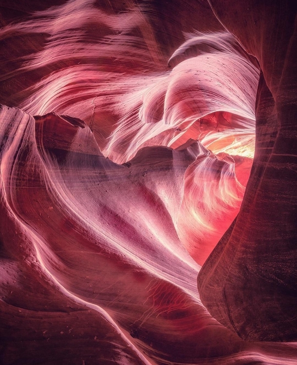A natural heart for Valentines Antelope Canyon Arizona 