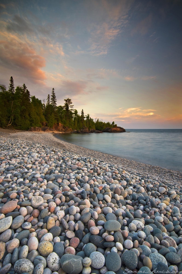 A pebble beach on Lake Superior near Wawa Ontario Canada  IGsarahfurch