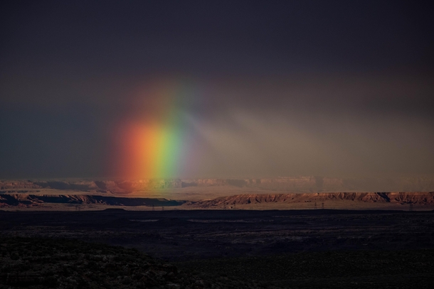 A rainbow over the Grand Canyon Arizona 