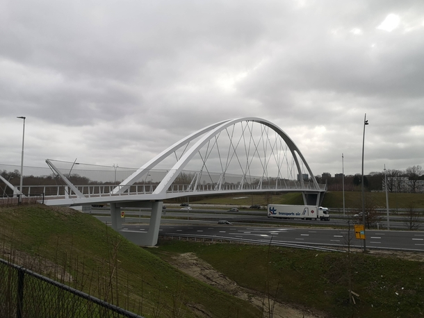 A recently opened bicycle viaduct in Eindhoven the Netherlands