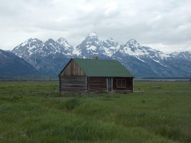 A rustic cabin on Mormon Row Grand Teton National Park 