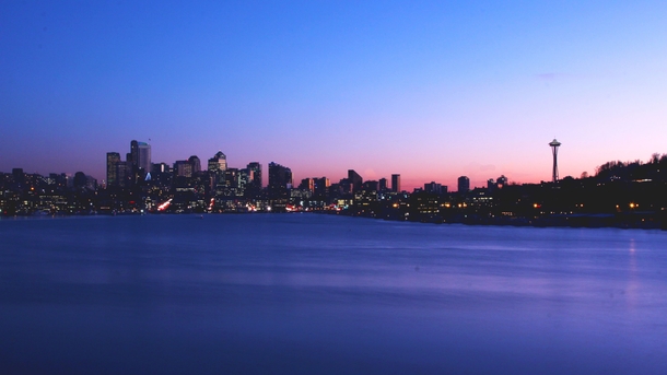 A Seattle sunset taken from Gasworks Park 