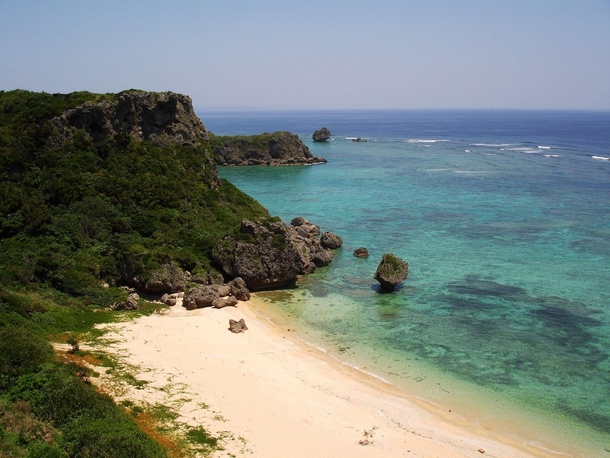 A secluded beach on Miyagi island Okinawa Japan  x