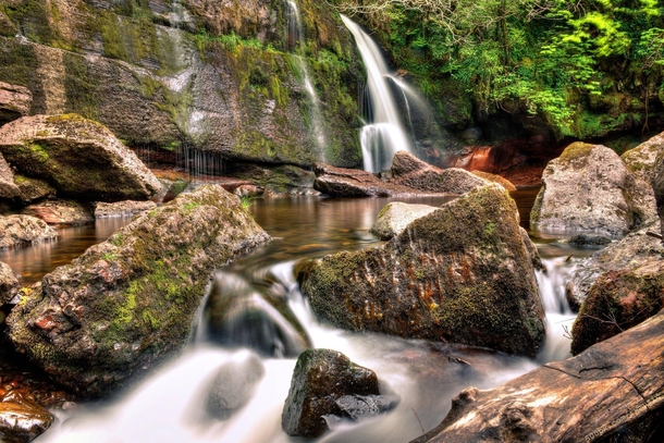 A secret waterfall in Argyll Scotland 