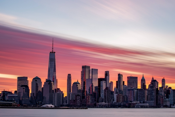 A Sherbet Sunrise Over Lower Manhattan 