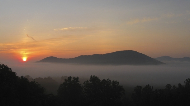 A Spring Sunrise over the Blueridge Mountains  just outside Charlottesville