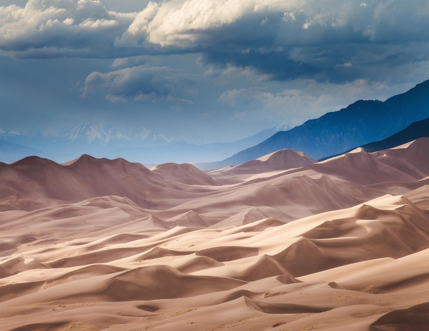A storm brews over Colorados Great Sand Dunes 