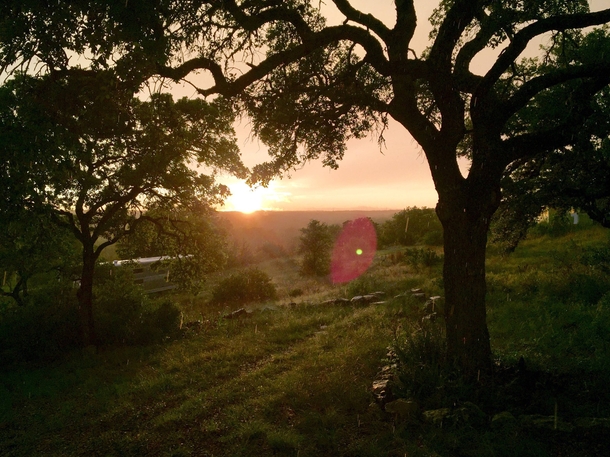 A sunset shower overlooking the Texas Hill Country 