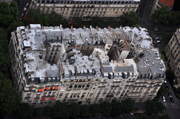 A typical Haussmann apartment block in Paris 