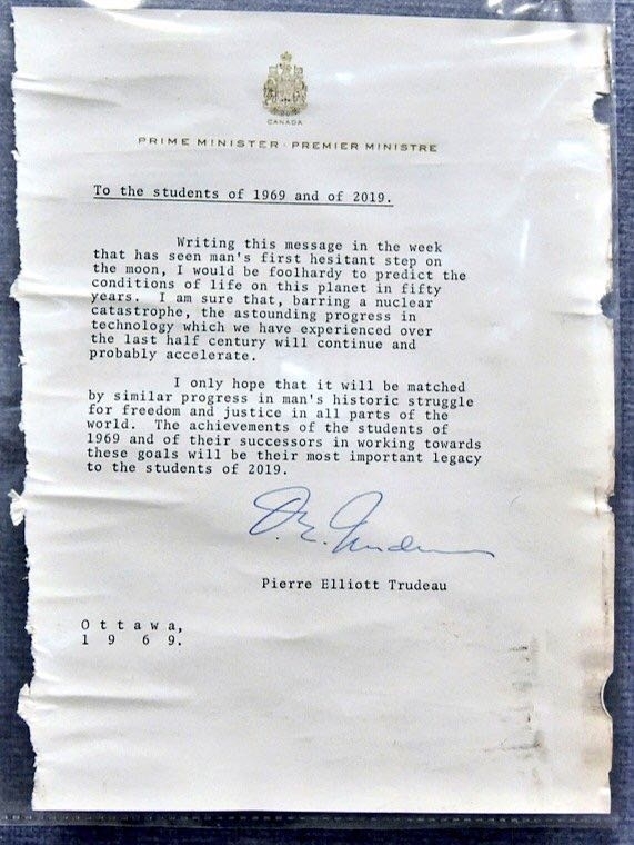 A Vancouver elementary school just unearthed a time capsule after  years In it was a letter from then Prime Minister Pierre Trudeau