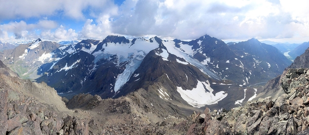 A view of The Flute amp Organ Glacier from Eagle Peak Alaska 
