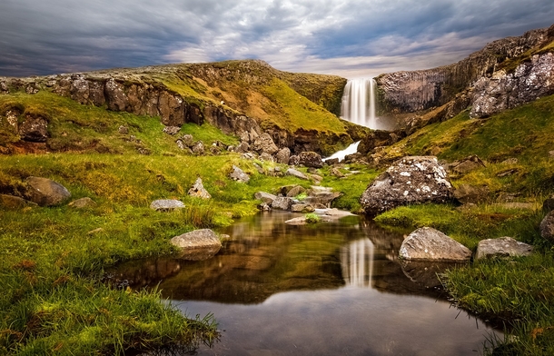 A waterfall just south of Rif Iceland  photo by Siggi B x-post rIsland
