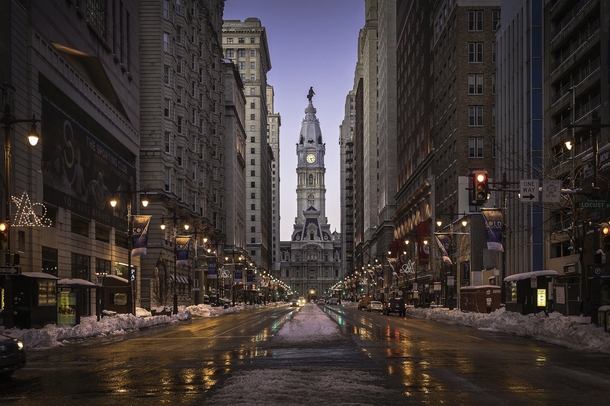 A winter evening in Philadelphia  By K S