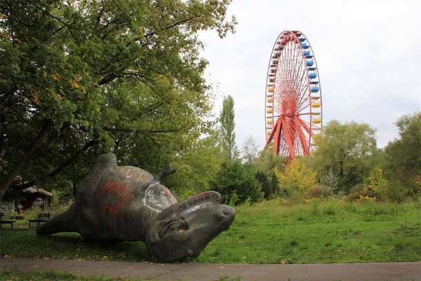 Abandoned amusement park in Berlin Germany - the only amusement park in the territory of the former GDR 