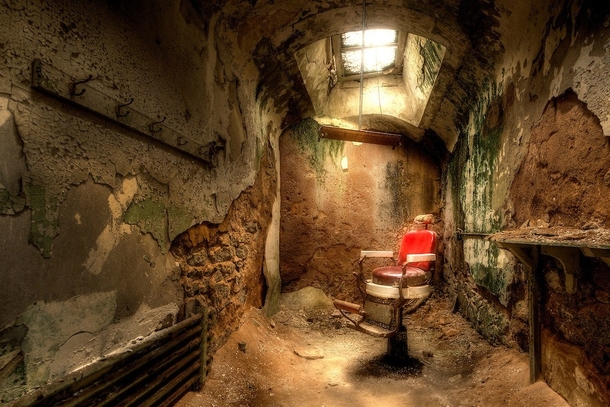 Abandoned Barber Shop in Prison 
