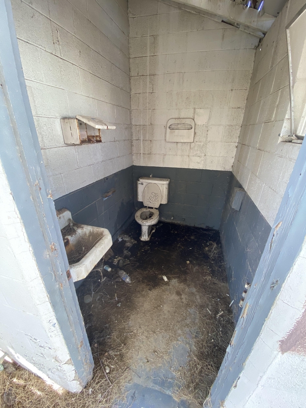 Abandoned bathroom near Borrego Springs CA