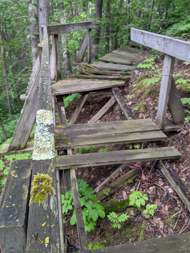 Abandoned boardwalk Alberta Canada Crazy how much it has changed since I was 
