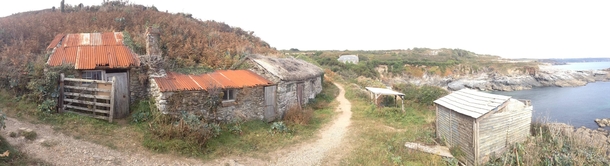 Abandoned boat house on the coast of Cornwall UK 