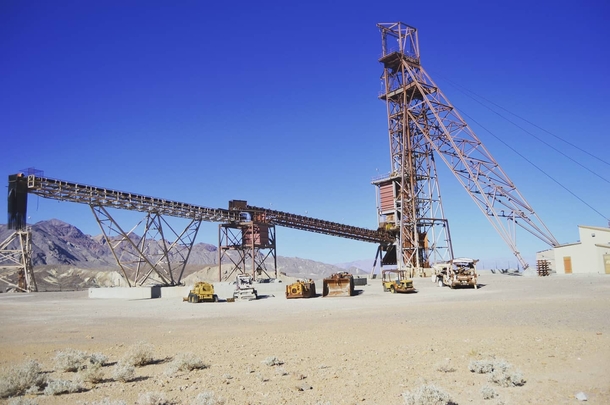 Abandoned borax mine southern california desert