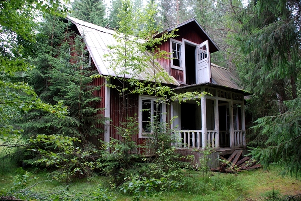 Abandoned cabin in the woods Vrmland Sweden 