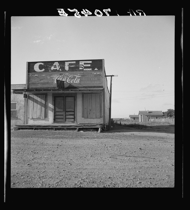 Abandoned cafe in Carey Texas Carey is fast becoming a ghost town of the Texas plains June  by Dorothea Lange 