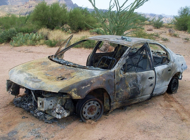 Abandoned car Apache Trail AZ