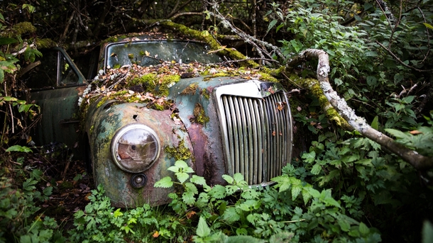 Abandoned car in Swedish forest album in comments 